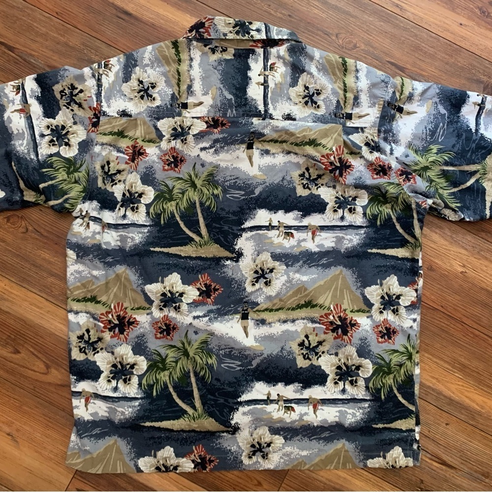 Vintage PCH Tropical Floral Button-Up Shirt Size Large - Picture 11 of 11